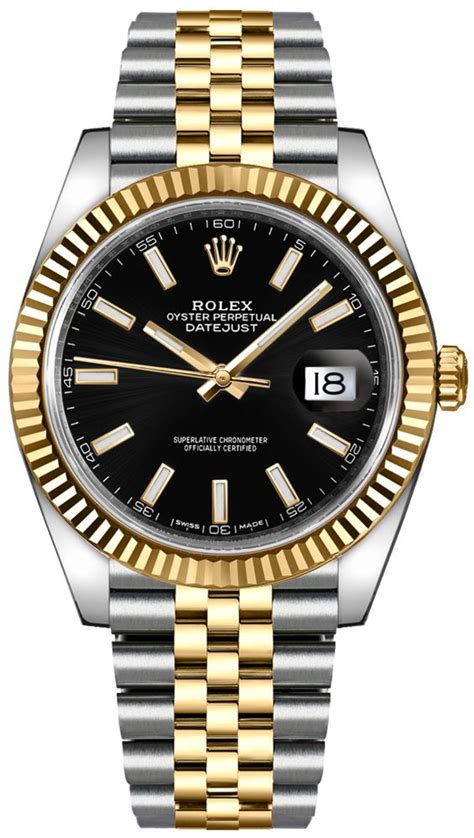 rolex datejust oro uomo quadrante nero